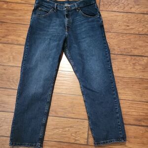 Wrangler Blue Straight-Leg Jeans Medium Mens 34×30